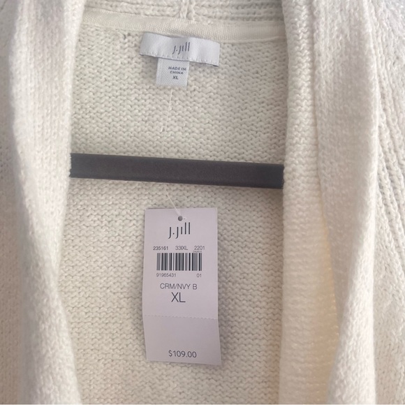 J. Jill Stripped Long Sleeve Cardigan Size XL - Picture 4 of 9